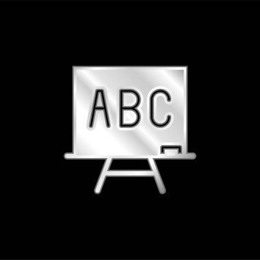 ABC gümüş kaplama metalik simge