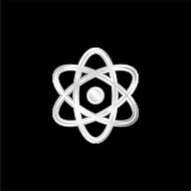 Atom gümüş kaplama metalik simge