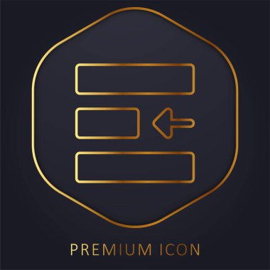 Altın çizgi premium logosunu ya da simgeyi hizala