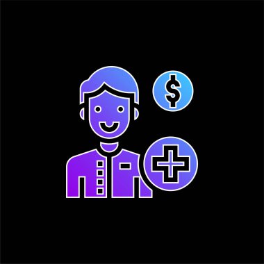 Hesap mavi gradyan vektör simgesi