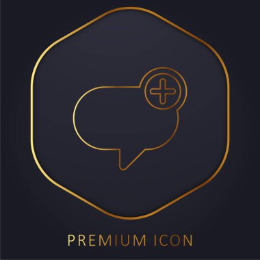 İleti altın satırı premium logosu veya simgesi ekle