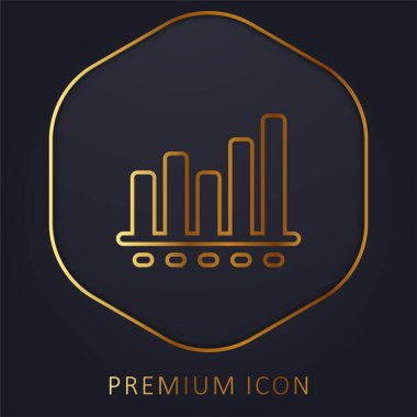 Çubuk Çizelgesi Altın Çizgi prim logosu veya simgesi