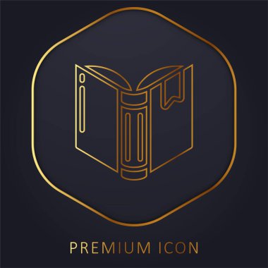 Altın satır premium logosu ya da simgesi