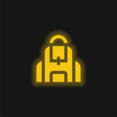 Sırt çantası sarı parlak neon simgesi