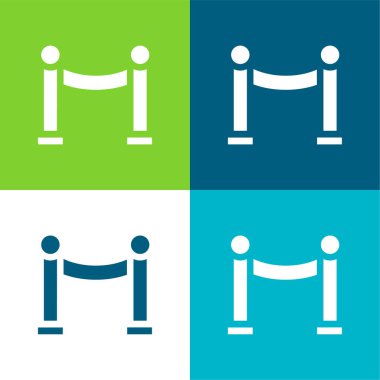 Bariyer Düz 4 renk en küçük simge kümesi