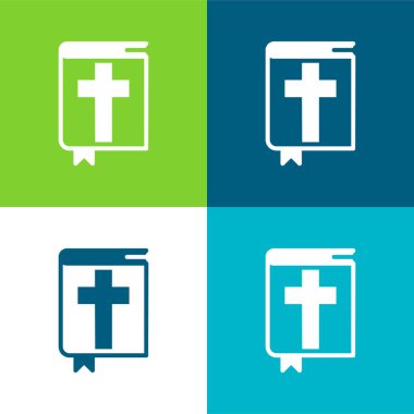 Bible Düz 4 renk en küçük simge kümesi