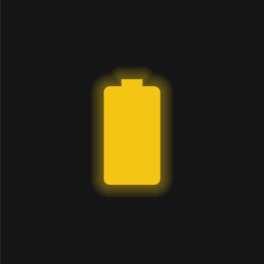 Pil sarısı parlak neon simgesi