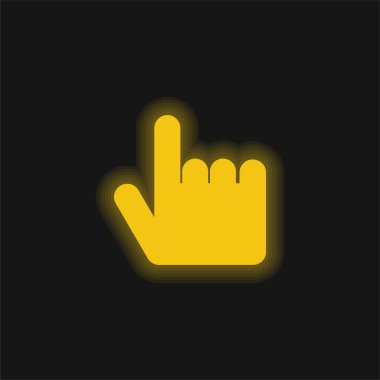 Siyah El Parlayan sarı neon ikonunu işaret ediyor