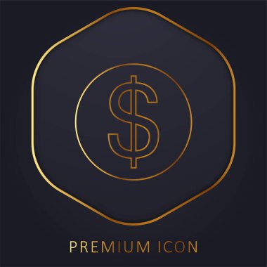 Büyük Dolar Sikkesi Altın Hat prim logosu veya simgesi
