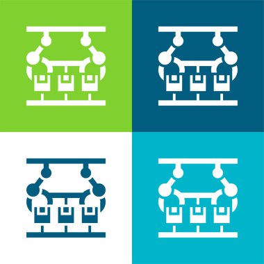 Düz Düz 4 renk simgesi oluşturuluyor