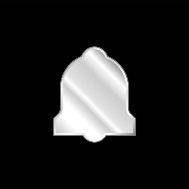 Alarm Çanı gümüş kaplama metalik simgesi