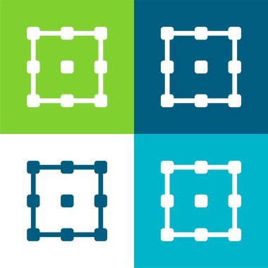 Düz dört renk minimum simge kümesi dağılımı