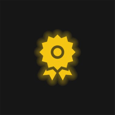 Ödül sarı parlak neon simgesi
