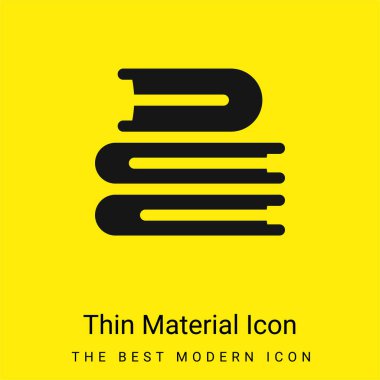 Kitaplar asgari düzeyde parlak sarı malzeme simgesi