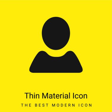 Siyah Kullanıcı Şekli Asgari Parlak Sarı malzeme simgesi