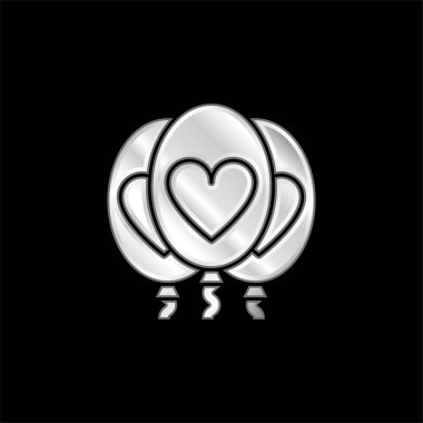 Balon gümüş kaplama metalik simge