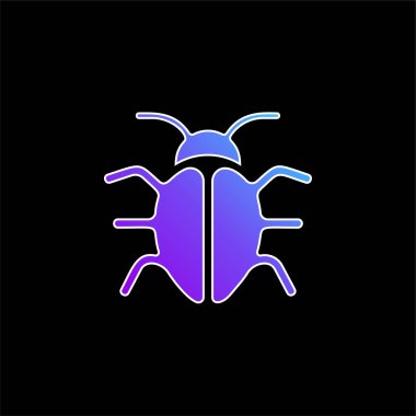 Big Bug blue gradient vector icon clipart