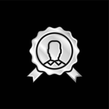 Gümüş kaplama metalik simge ödülü