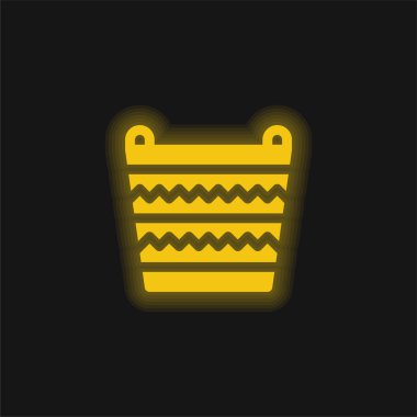 Sepet sarısı parlak neon simgesi