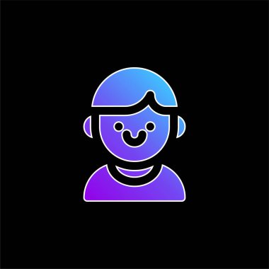 Erkek mavi gradyan vektör simgesi