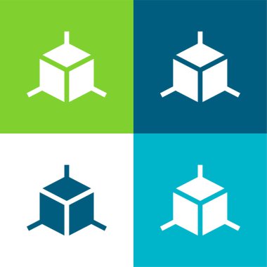 3B Küp Düz Renk en az simge kümesi