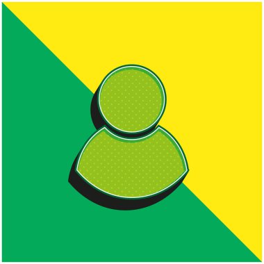 Black Male User Symbol Green and yellow modern 3d vector icon logo clipart