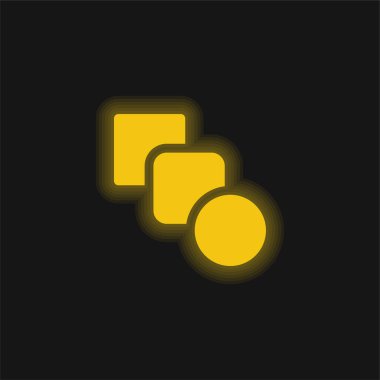 Parlayan sarı neon simgesini karıştır