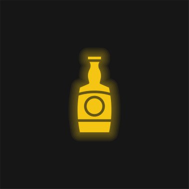 Brendi sarısı parlak neon simgesi