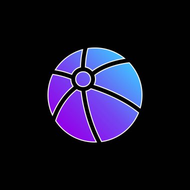 Plaj Topu mavi eğimli vektör simgesi