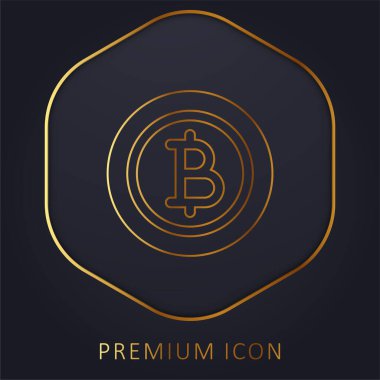 Baht altın çizgisi prim logosu veya simgesi