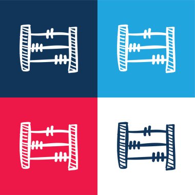 Abaküs Eğitim Oyuncağı mavi ve kırmızı en küçük simge kümesi