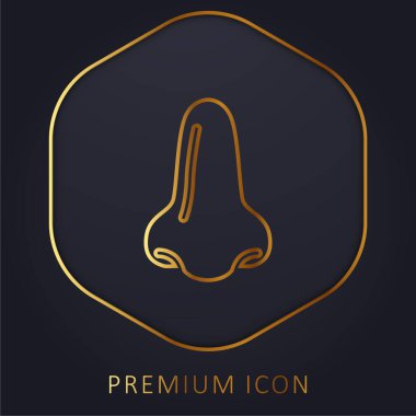 Big Nose golden line premium logo or icon clipart