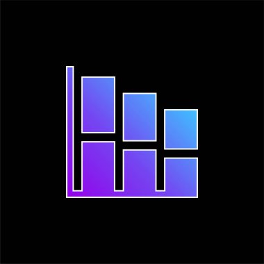 Çubuk Mavi Gradyan vektör simgesi