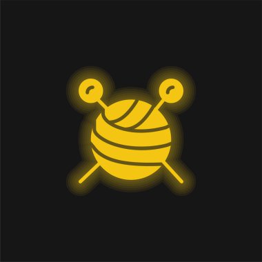 Yün rengi parlak neon ikon topu