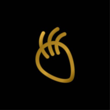 Altın kaplamalı metalik simge veya logo vektörlü gövde bölümü