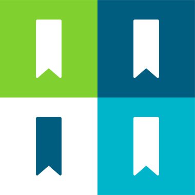 Yer imi Siyah Şekil Düz 4 renk simgesi seti