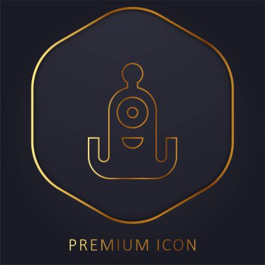 Uzaylı altın çizgisi prim logosu veya simgesi