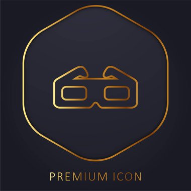 3d Gözlük Altın Hat prim logosu veya simgesi