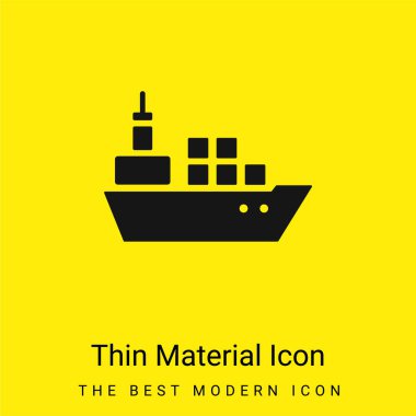 İçinde konteynırlar olan tekne en az sarı malzeme simgesi
