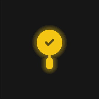 Parlak sarı neon simgesi teklif et