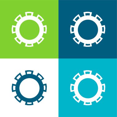 Ödül Kartı Tekerleği Düz En az dört renk simgesi