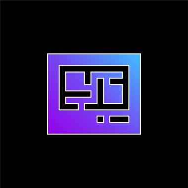 Mavili gradyan vektör simgesi