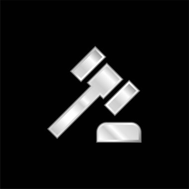 Açık arttırma gümüş kaplama metalik simge