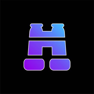 Dürbünler mavi eğimli vektör simgesi