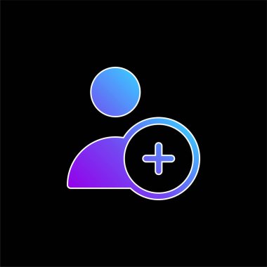 Kullanıcı mavi gradyan vektör simgesi ekle