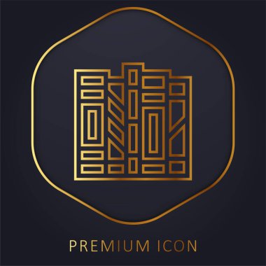 Kitaplar altın çizgi premium logo veya simge