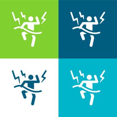 Kaza Düz 4 renk en küçük simge kümesi