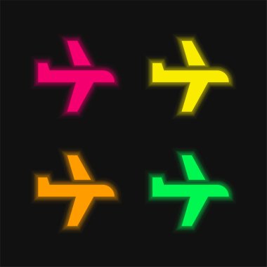 Parlayan neon vektör simgesi