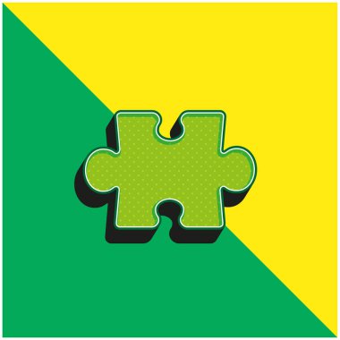 Addon Green and yellow modern 3d vector icon logo clipart