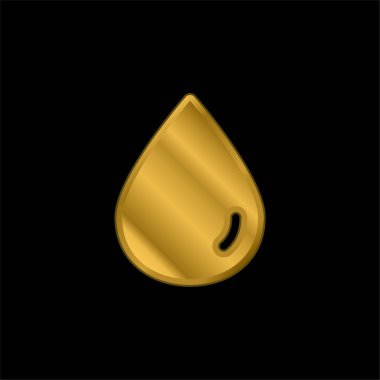 Kan Düşürme Altın kaplama metalik simge veya logo vektörü